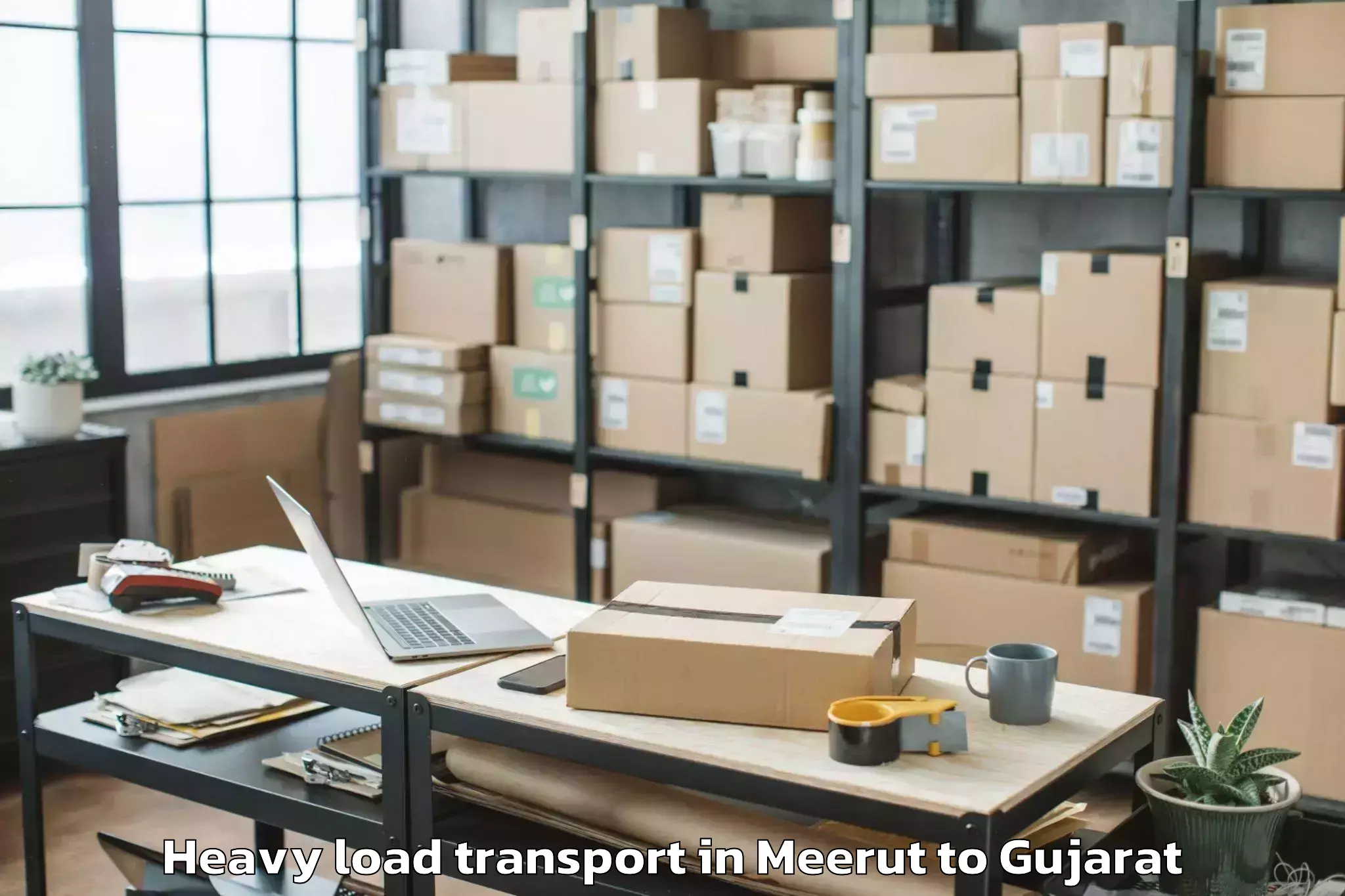 Easy Meerut to Ahwa Heavy Load Transport Booking